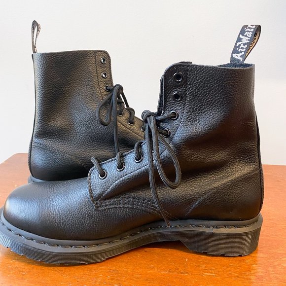 Doc Martens 1460 Pascal Lace Up Boots Black Leather - Picture 6 of 8